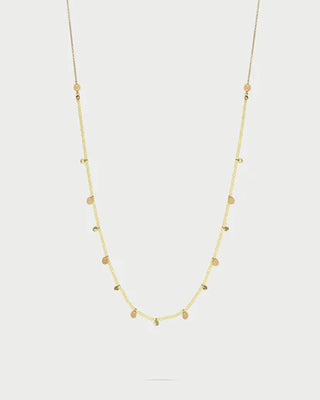 Collana con pepite di Zirconi Milky e medagliette