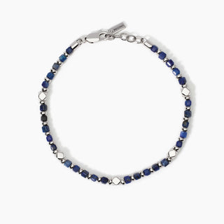 Bracciale da uomo in argento e sodalite blu
