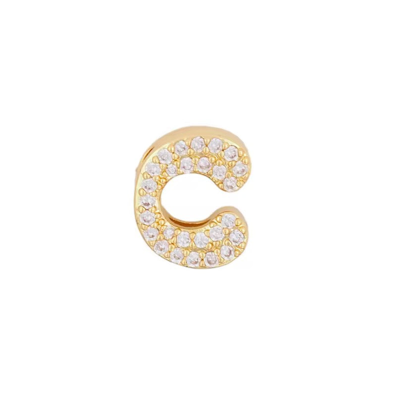 Collana Iniziale Pavé - Gold
