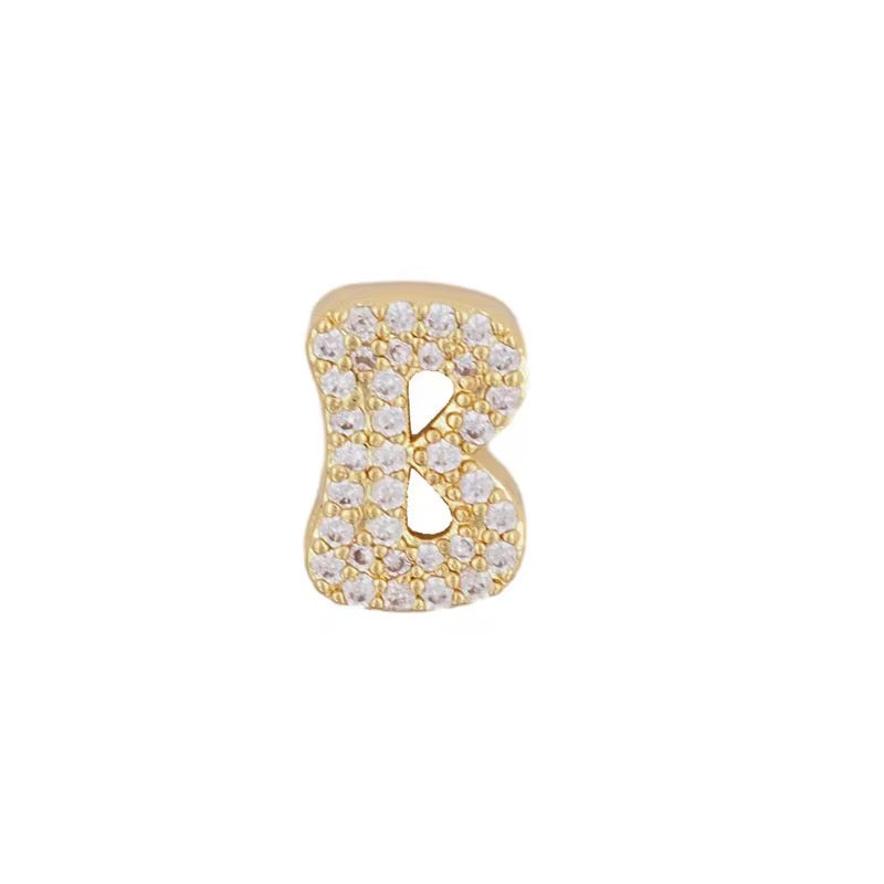 Collana Iniziale Pavé - Gold