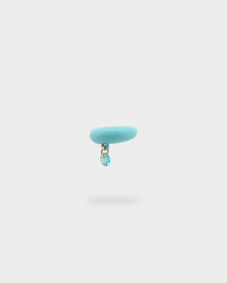 Earcuff smaltato con zircone colorato