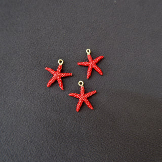 Ciondolo stella marina rossa