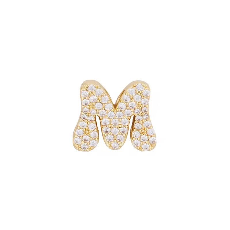 Collana Iniziale Pavé - Gold