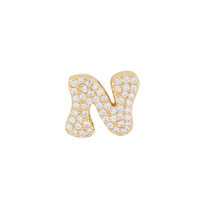 Collana Iniziale Pavé - Gold