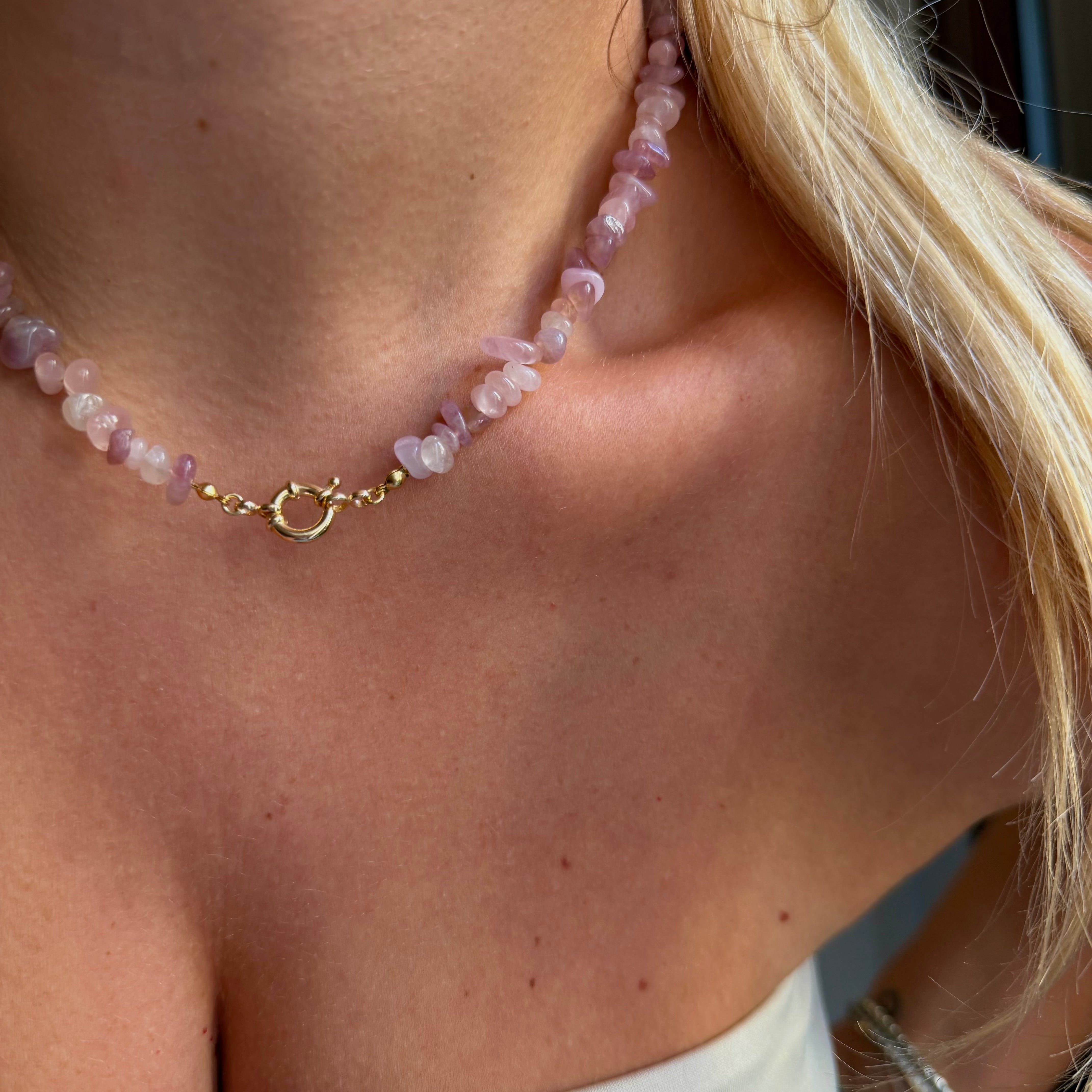 Collana Quarzo Rosa