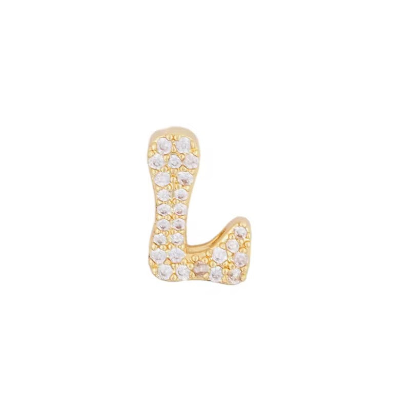 Collana Iniziale Pavé - Gold