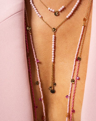 Collana rosario con Pepite di Zirconi Milky
