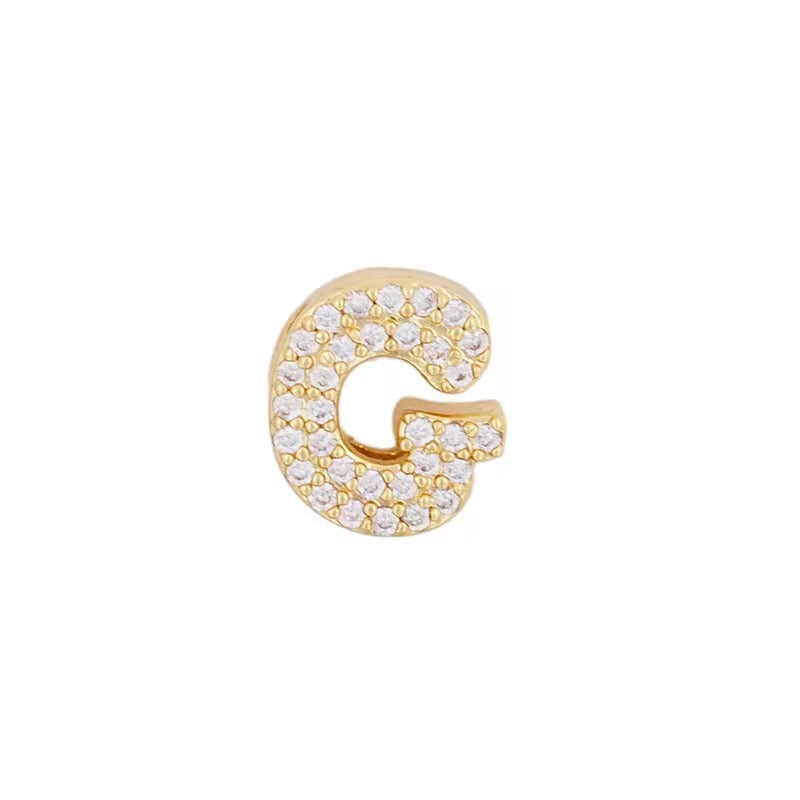 Collana Iniziale Pavé - Gold