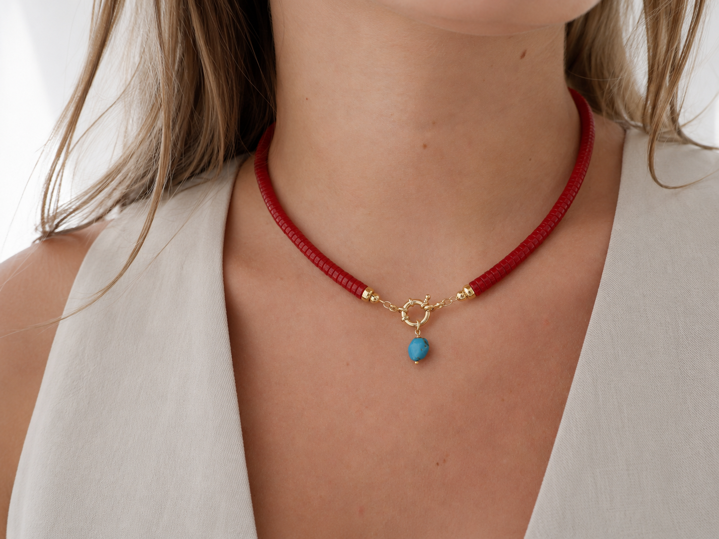 Giada Rubellite- charm turchese in omaggio
