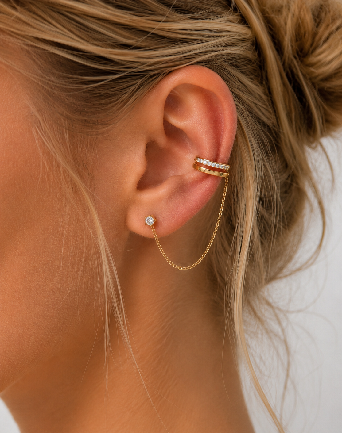 Punto luce + Ear Cuff Chain