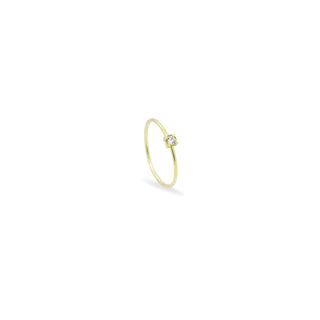 ANELLO FEDINA CON CASTONE E DIAMANTE DI LABORATORIO - ORO18KT - Shine gioielli
