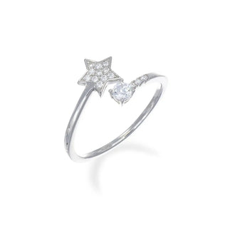Anello Regolabile con Stella e Punto Luce - Shine gioielli
