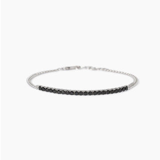 Bracciale con catena groumette e tennis di zirconi MIDNIGHT - Shine gioielli