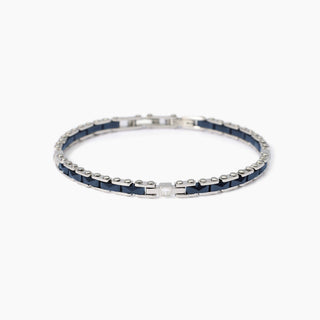 Bracciale con inserti in ceramica blu OUTSIDE - Shine gioielli