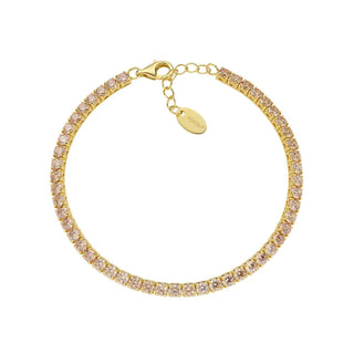 Bracciale Tennis 3 mm Dorato con Zirconi - Shine gioielli