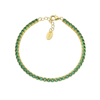 Bracciale Tennis 3 mm Dorato con Zirconi - Shine gioielli