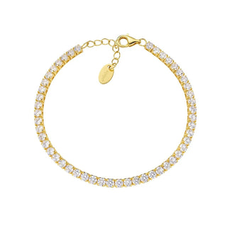 Bracciale Tennis 3 mm Dorato con Zirconi - Shine gioielli