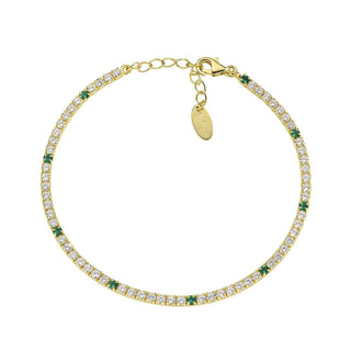 Bracciale Tennis Dorato con Zirconi 2mm - Shine gioielli