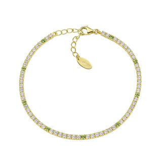 Bracciale Tennis Dorato con Zirconi 2mm - Shine gioielli
