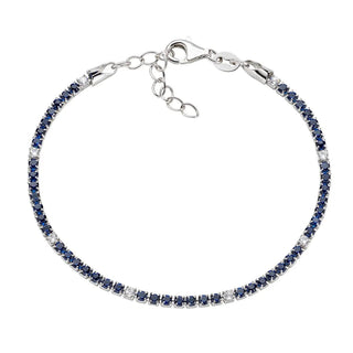 Bracciale Tennis Rodio Zirconi alternati - Shine gioielli
