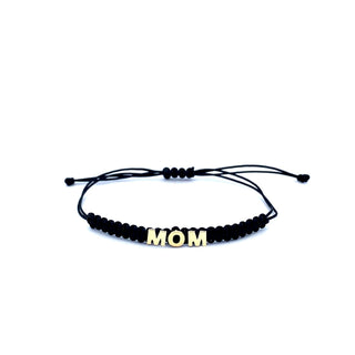 BRACCIALE TESSUTO NERO MOM - ORO18KT - Shine gioielli