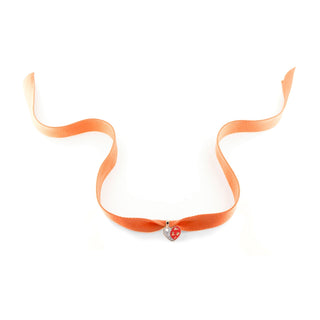 CHOKER CON CUORE - SMALTO E FOGLIA ORO - Shine gioielli