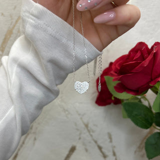 Cuore pavè piatto - Shine gioielli