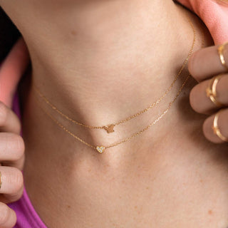 GIROCOLLO FARFALLA - ORO18KT - Shine gioielli