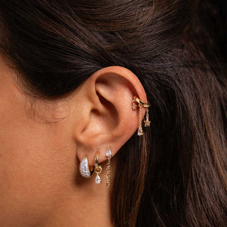MONO - ORECCHINO MINI HOOP DROP - Shine gioielli