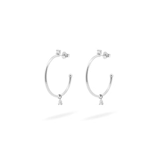 ORECCHINI CERCHIO FILO MINI DROP PENDENTE - SHAPES - Shine gioielli