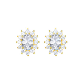 Orecchini Royal Lady Dorati con Zircone Bianco - Shine gioielli