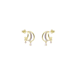 ORECCHINI TRE CERCHI GOCCIA PENDENTE - SHAPES - Shine gioielli